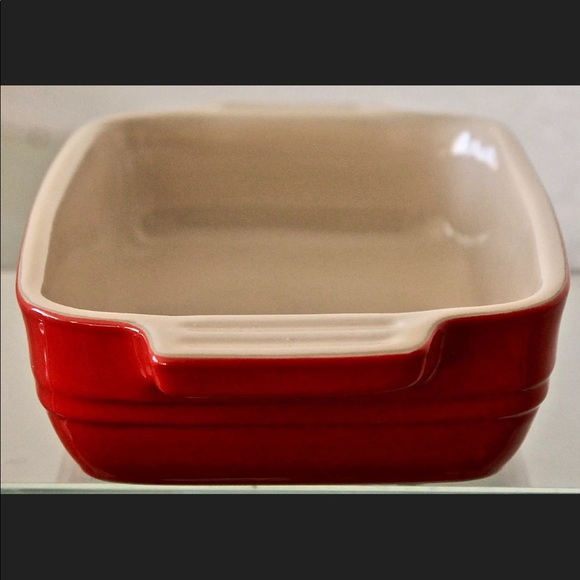 LE CREUSET POTERIE RED BAKING DISH STONEWARE - Picture 3 of 6